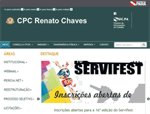 Tablet Screenshot of cpc.pa.gov.br