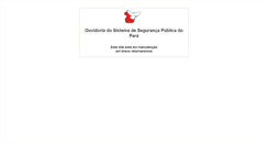 Desktop Screenshot of ouvidoria.ssp.pa.gov.br