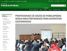 Tablet Screenshot of parauapebas.pa.gov.br