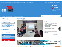 Tablet Screenshot of cohab.pa.gov.br